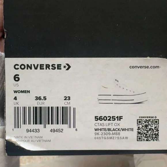 Converse Womens Converse Chuck Taylor All Star Lift Low-Top Sneaker - White - Picture 4 of 4